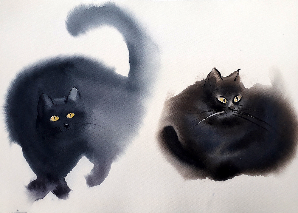 Портрет животного в технике «по-мокрому» - Куцаева_0.jpg